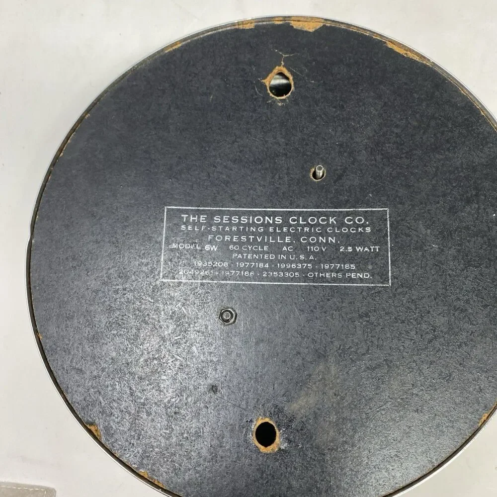Vintage 1940's Round Wall Clock Parts/repair. Needs Cord